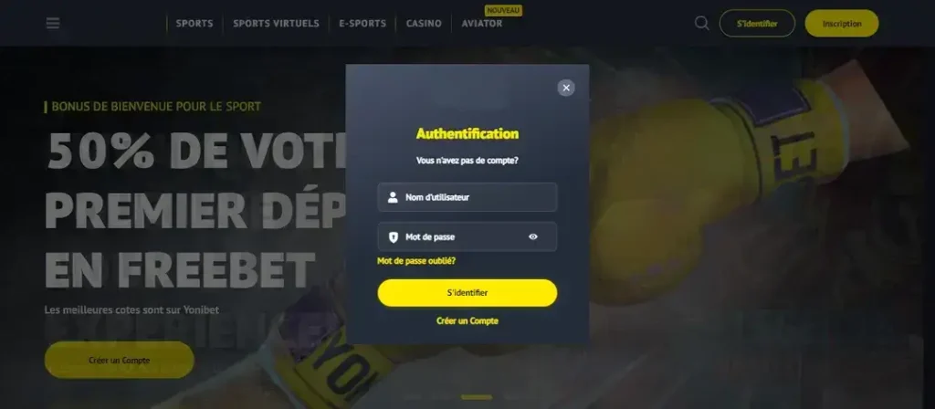 yonibet login